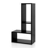 Versatile Black L-Shaped DIY Display Shelf