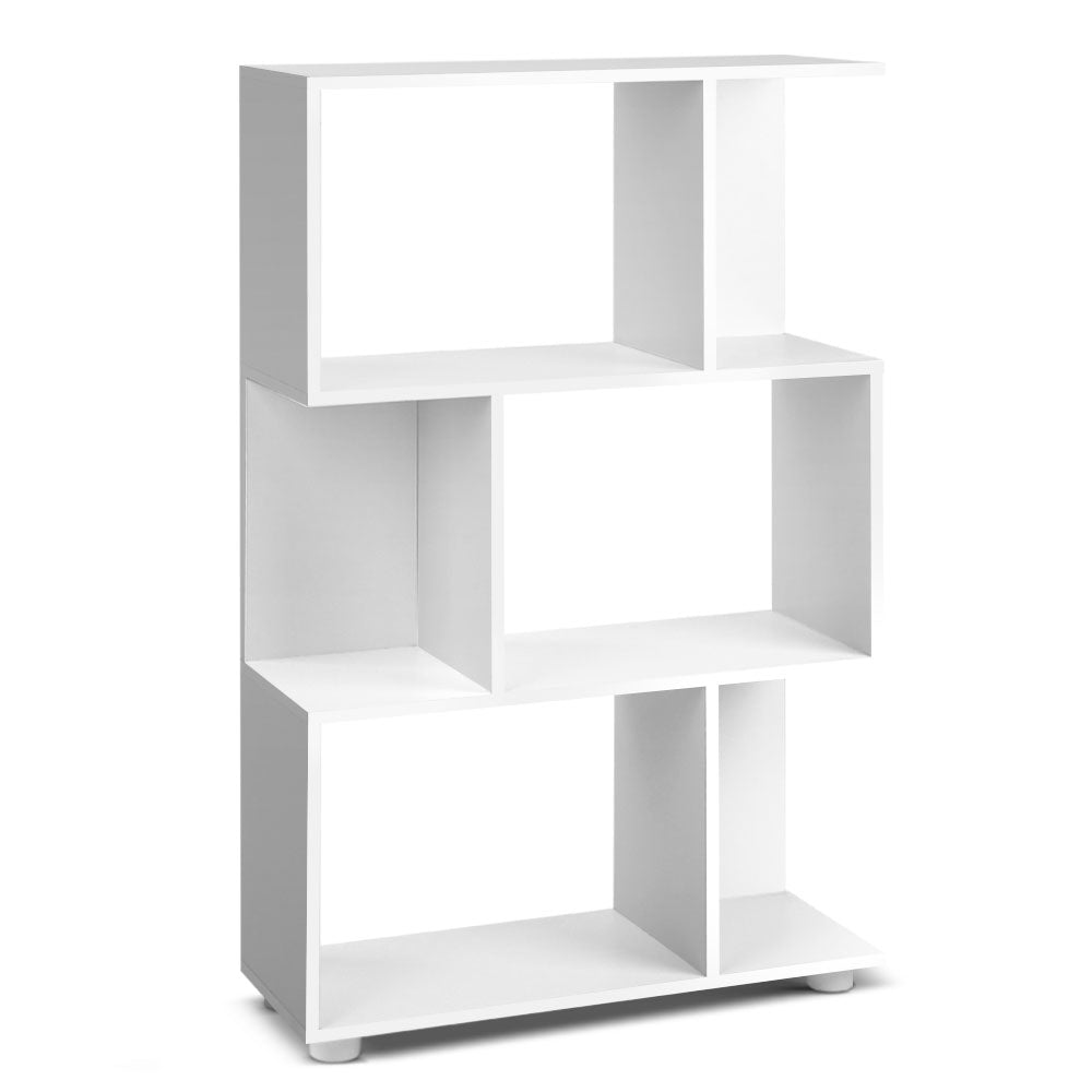 Zig Zag 3-Tier Display Shelf in White by Artiss