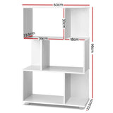 Zig Zag 3-Tier Display Shelf in White by Artiss