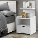 Elegant Artiss Nightstand Storage Unit with Display Shelf and Drawer