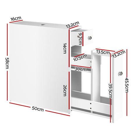 Sleek White Bathroom Storage Caddy