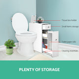 Sleek White Bathroom Storage Caddy