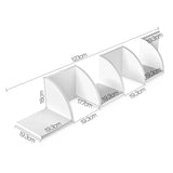 5-Tier White Corner Wall Shelf for Home Decor