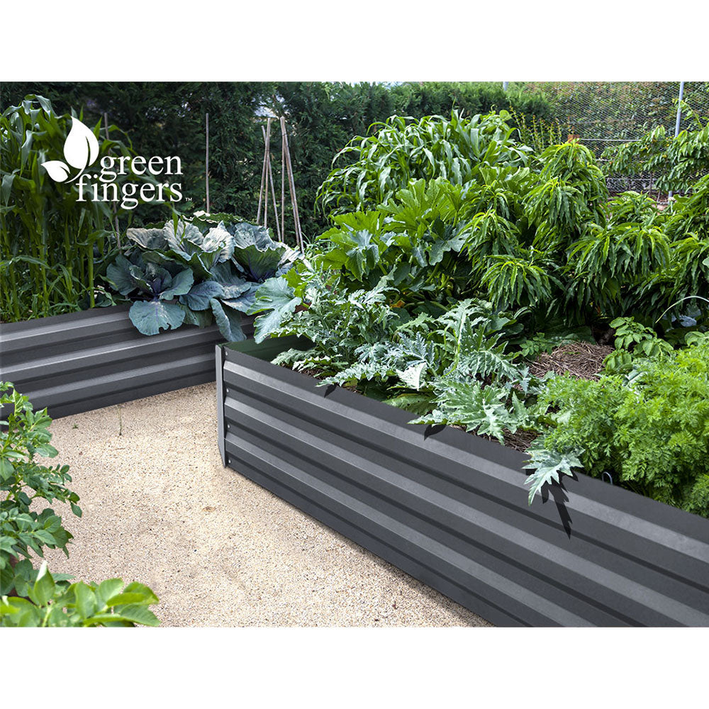 Extra-Large Galvanised Steel Raised Garden Bed for Growing Vegetables and Herbs - 210 x 90 cm