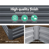 Dual Pack of Galvanised Steel Elevated Garden Beds - 120x90x30cm for Growing Vegetables and Herbs