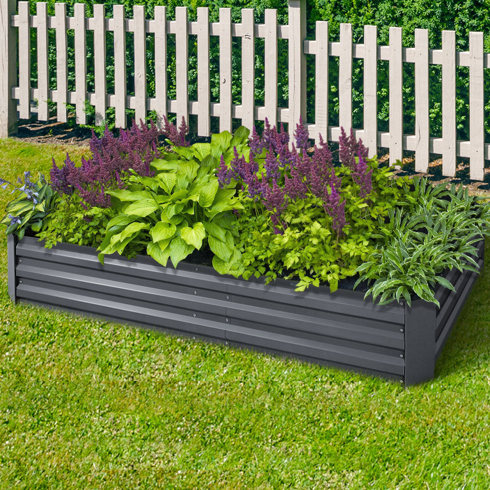 Greenfingers Garden Bed 2PCS 210X90X30cm  Galvanised Steel Raised Planter