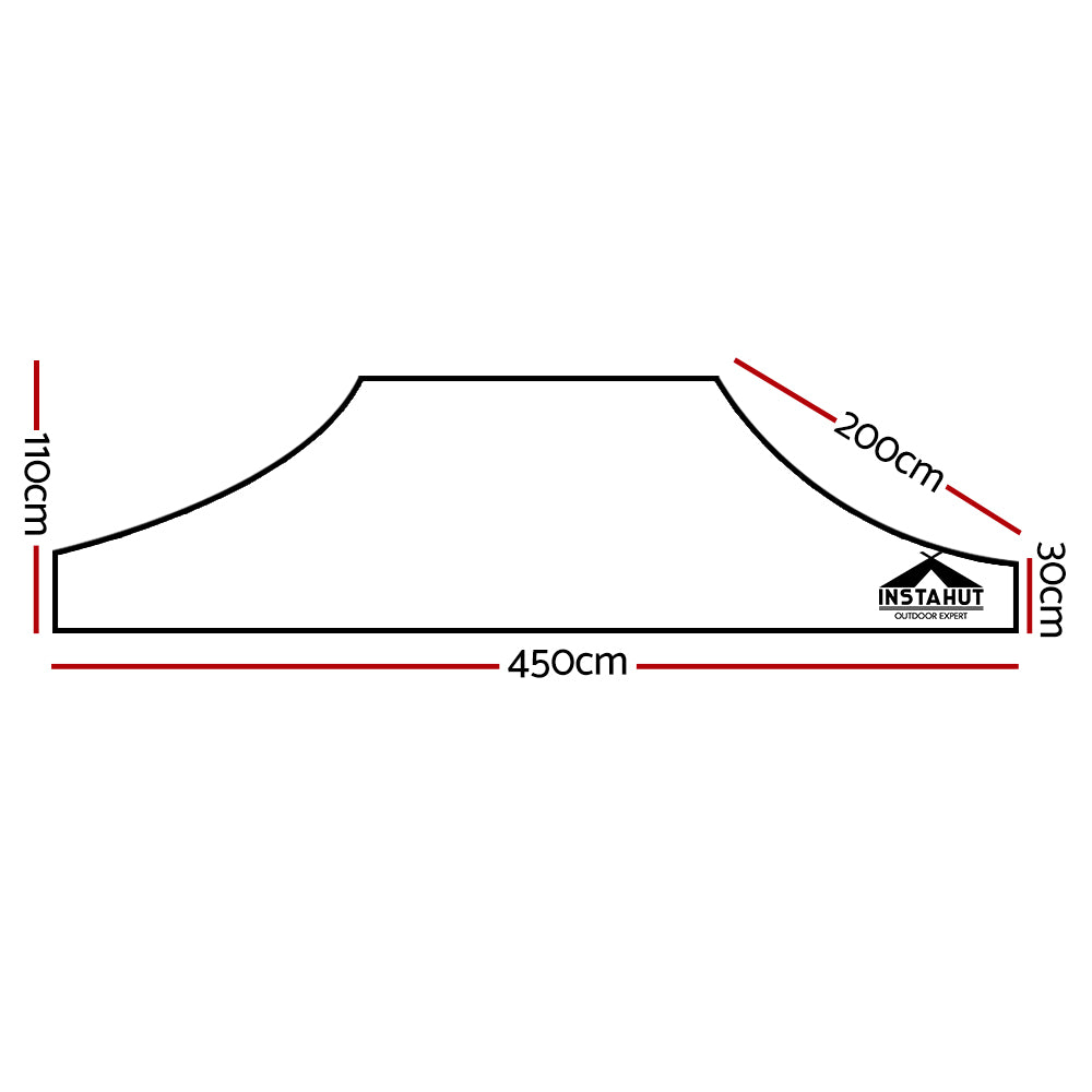 Instahut 3x4.5m Pop-Up Gazebo Replacement Canopy for Outdoor Events - Navy