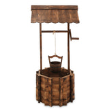 Gardeon Vintage-Style Wooden Wishing Well Planter with Bucket for Enchanting Outdoor Decor