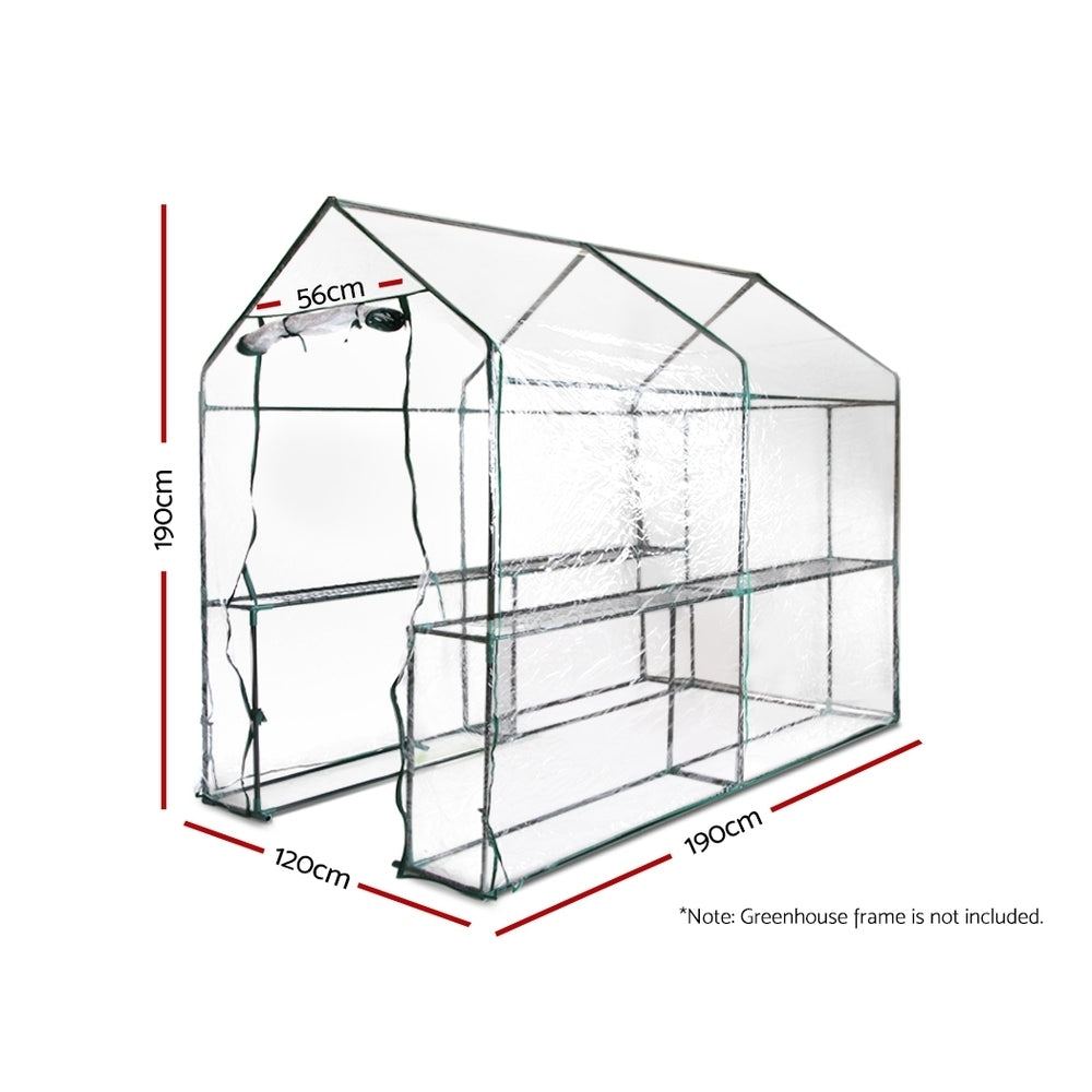 High-Density Polyethylene Greenhouse Cover for Greenfingers 1.9x1.2x1.9M Garden Shed