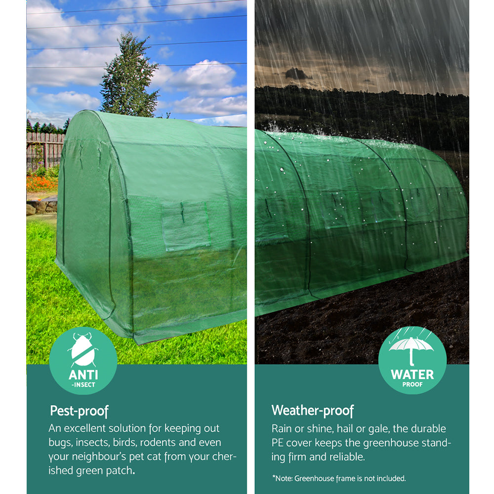 Premium Greenhouse Cover for 6x3x2m Garden Shed - Durable UV-Resistant Design