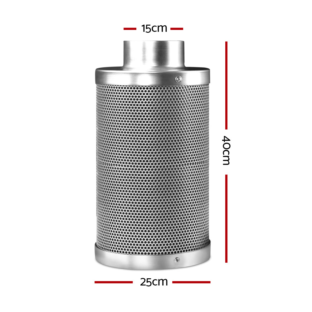 Activated Carbon Filter Grow Tent Ventilation Kit - 6 Inch Hydroponic System by Greenfingers