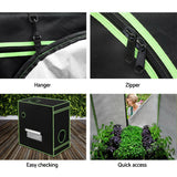 Hydroponics Grow Tent Kit with Waterproof Floor and Steel Frame - 80 x 45 x 80cm