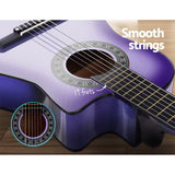 34" Purple Classical Acoustic Guitar for Kids - Cutaway Design, Ideal 1/2 Size for Easy Learning and Travel