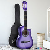 34" Purple Classical Acoustic Guitar for Kids - Cutaway Design, Ideal 1/2 Size for Easy Learning and Travel