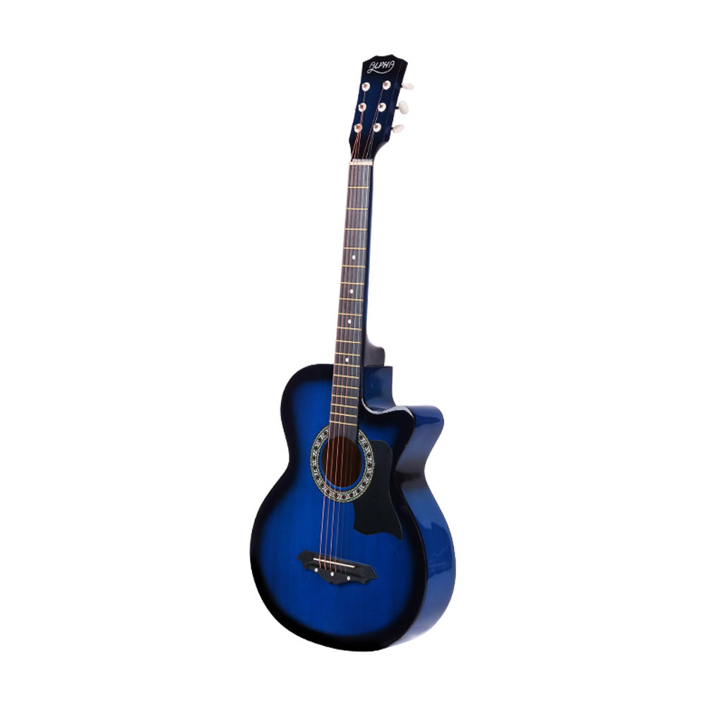 Blue 38" Cutaway Acoustic Guitar with Complete Accessories Bundle