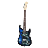 Alpha Strat-Style Electric Guitar with Carry Bag and Accessories - Blue Rock Instrument