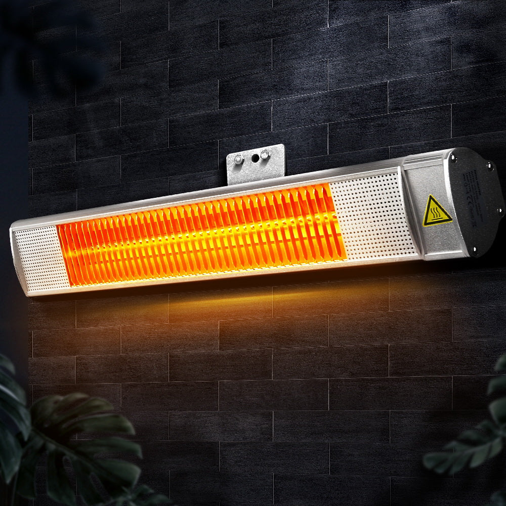 Devanti 2000W Eco-Friendly Infrared Halogen Heater for Indoor and Outdoor Use