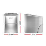 Devanti Silver Portable Ice Maker Machine