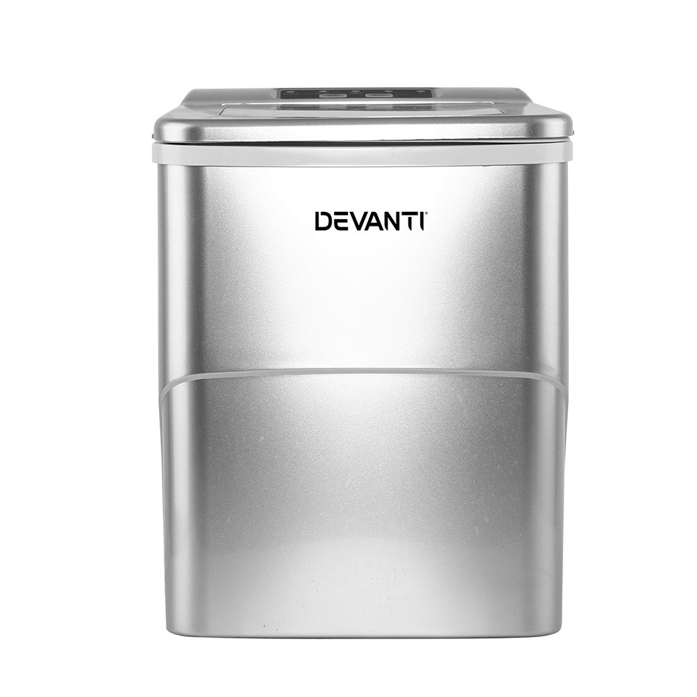 Devanti Silver Portable Ice Maker Machine