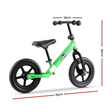 Rigo Green 12" Kids Balance Bike - Lightweight Toddler Bicycle with Adjustable Features