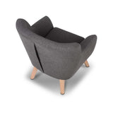 Grey Linen Kids Armchair - Stylish Nordic Lounge Seat for Children's Rooms