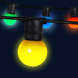 G45 23m Connectable LED Festoon String Lights - 20 Bulbs for Weddings, Parties, and Outdoor Events