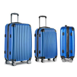 Wanderlite Blue 3-Piece Lightweight Hard Shell Suitcase Set