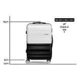 Wanderlite Sleek Monochrome Lightweight Hard Shell Luggage for Effortless Travel