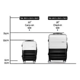 Stylish Wanderlite Black & White Lightweight Hard Shell Luggage Duo