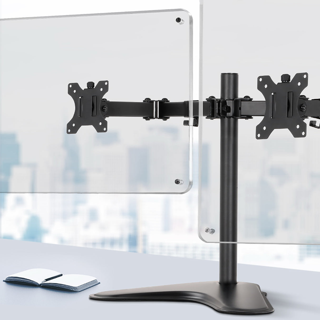 Artiss Dual Adjustable Monitor Arm Stand - Black