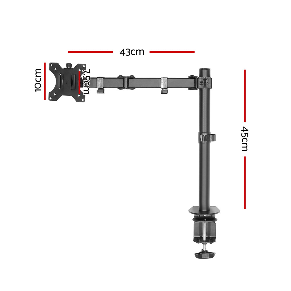 Adjustable Black Monitor Arm Mount for 32" Screens