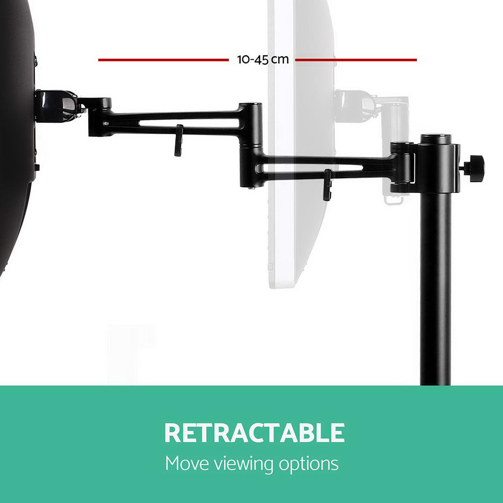 Versatile Single Black Monitor Arm Stand