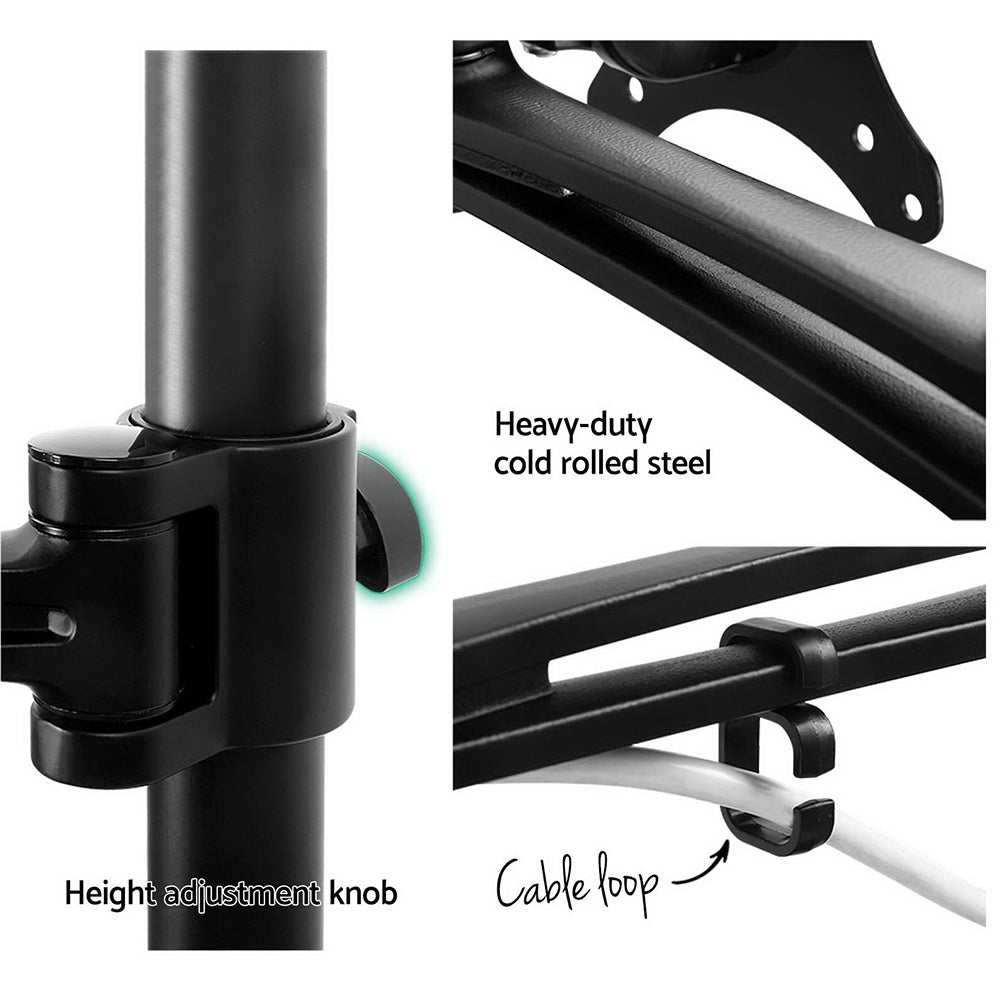 Versatile Single Black Monitor Arm Stand