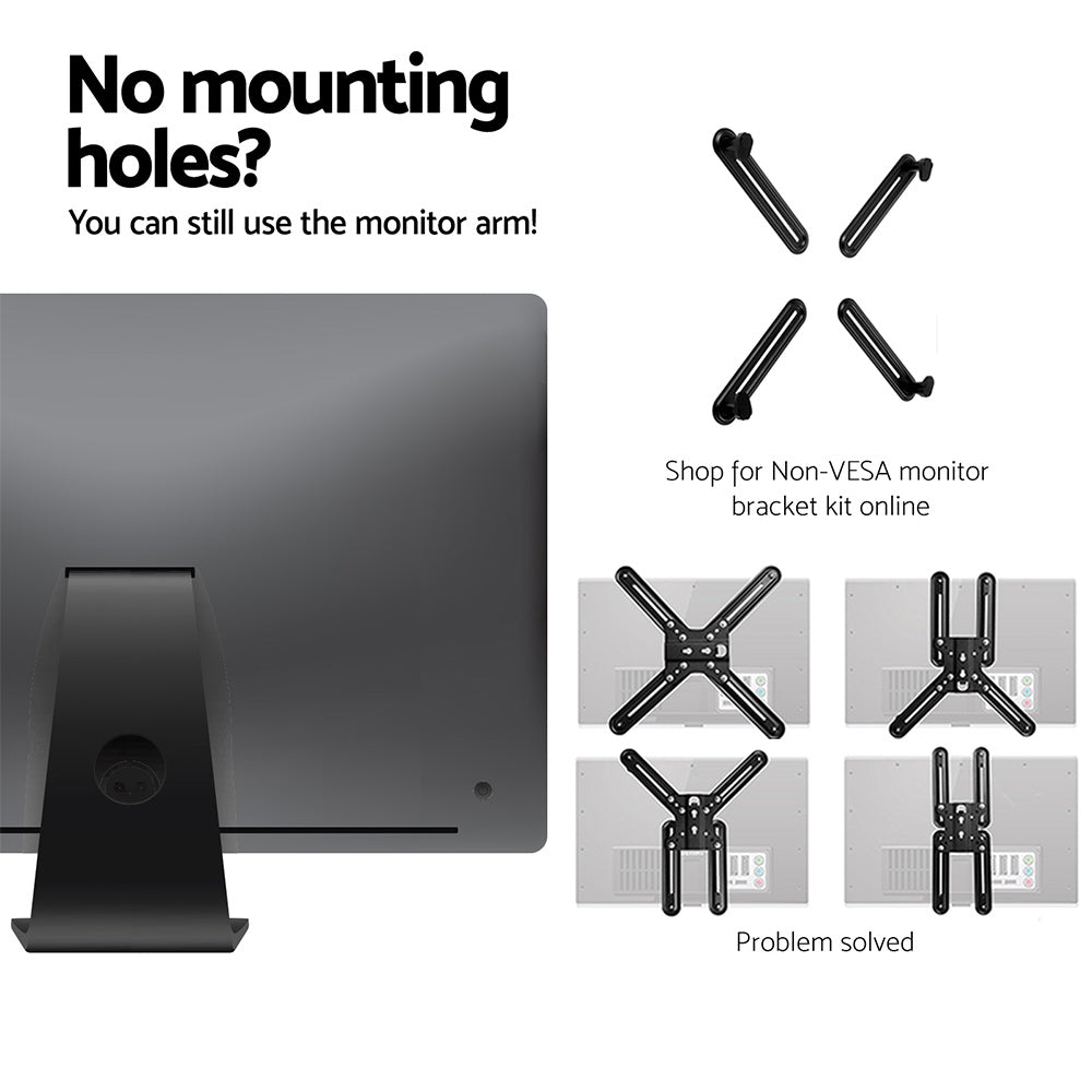 Versatile Single Black Monitor Arm Stand