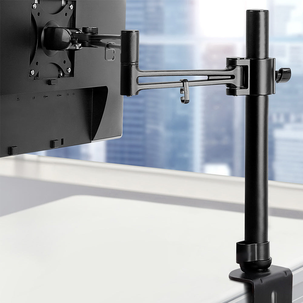 Versatile Single Black Monitor Arm Stand