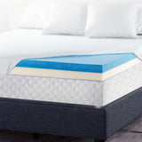 Queen Size Dual Layer Gel-Infused Memory Foam Mattress Topper