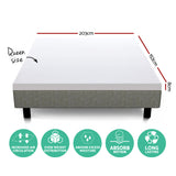 Queen Size Dual Layer Gel-Infused Memory Foam Mattress Topper