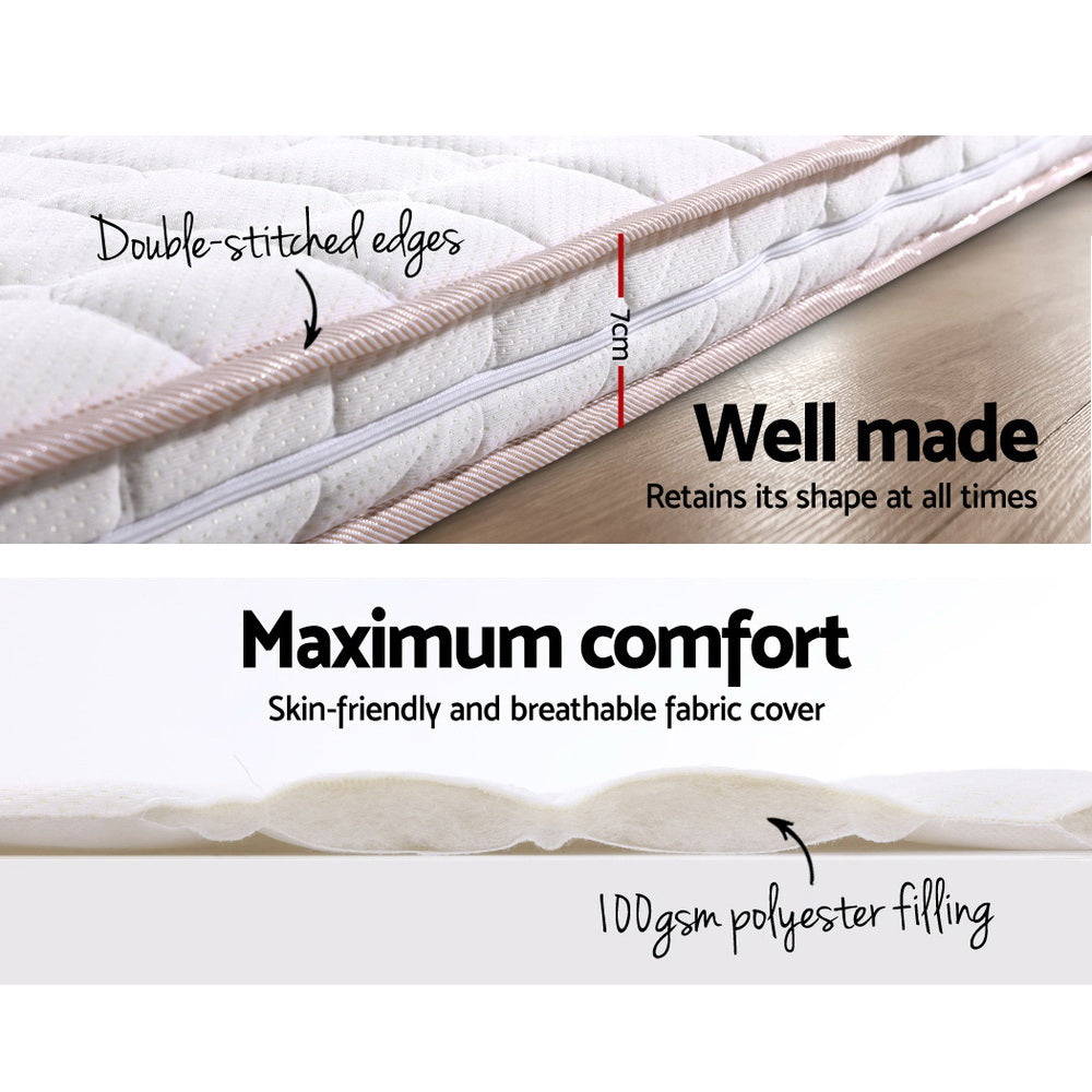 Giselle Bedding Luxurious 7cm King Memory Foam Mattress Topper with Cover