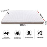 Giselle Bedding Queen 7cm Luxury Memory Foam Mattress Topper with Removable Cover