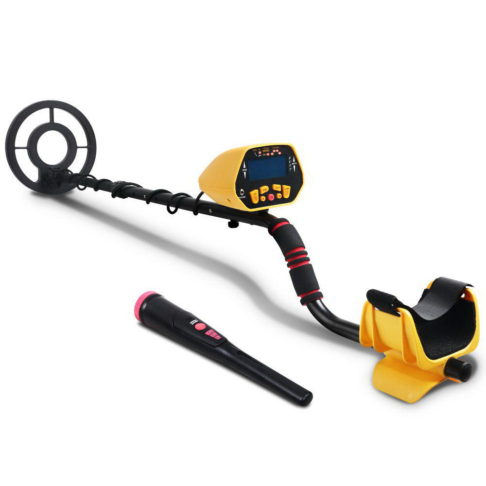 High-Sensitivity LCD Metal Detector & Pinpointer for Treasure Hunting - Waterproof, Adjustable, and Lightweight