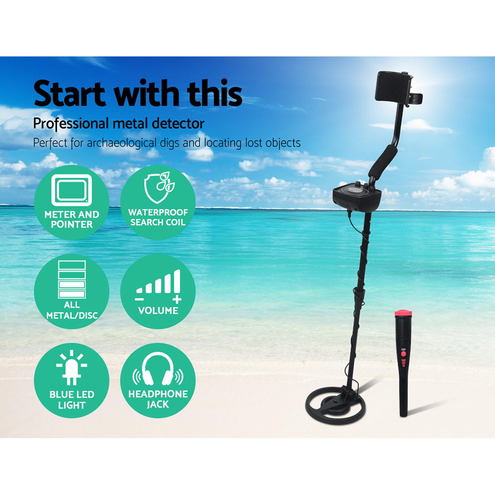 Advanced Waterproof Metal Detector and Pinpointer for Treasure Hunting - 160mm Sensitivity