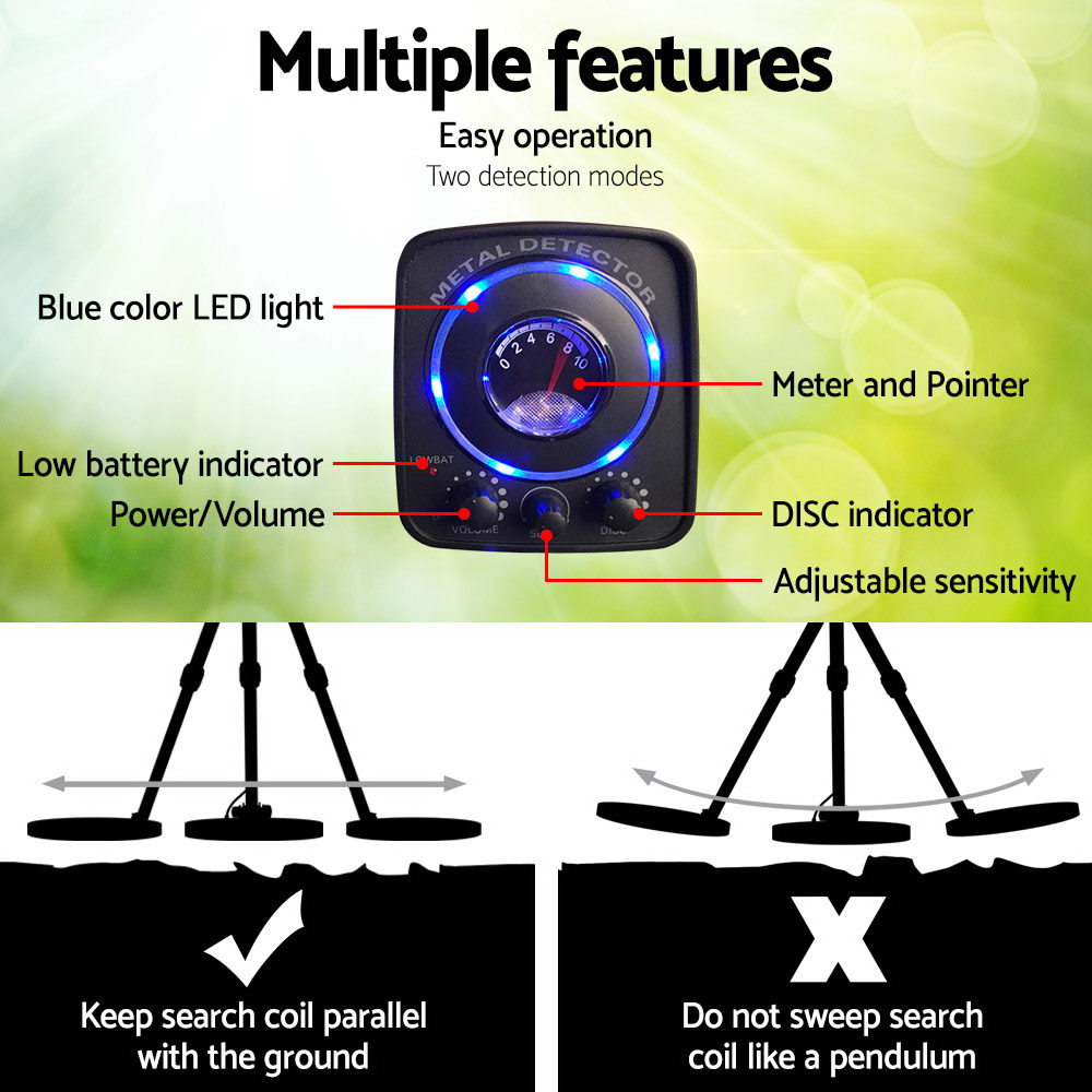 Advanced Waterproof Metal Detector and Pinpointer for Treasure Hunting - 160mm Sensitivity