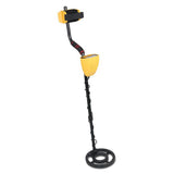 Yellow LCD Metal Detector with Headphones for Beach and Treasure Hunting