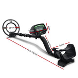 Black LCD Metal Detector with Headphones - Waterproof and Adjustable