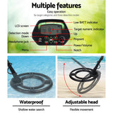 Black LCD Metal Detector with Headphones - Waterproof and Adjustable