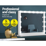 Hollywood Glam LED Makeup Mirror with 15 Adjustable Lights - 58cm x 46cm White Vanity Mirror