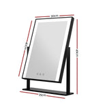 Illuminated Hollywood Style Makeup Mirror with Adjustable LED Light Strip for Tabletop Vanity