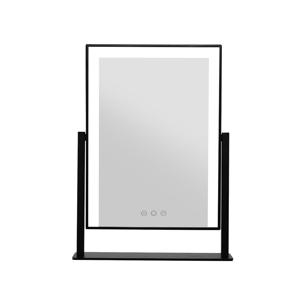 Illuminated Hollywood Style Makeup Mirror with Adjustable LED Light Strip for Tabletop Vanity