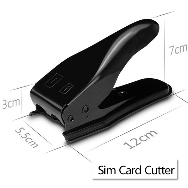 SIM Card Cutter & Adapter Set with Eject Pin - Precision Cutting Tool for Standard, Micro, and Nano SIMs