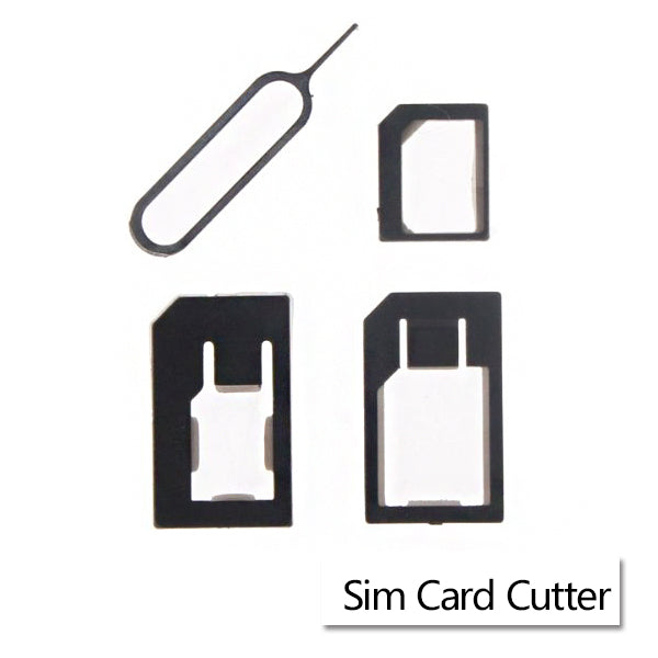 SIM Card Cutter & Adapter Set with Eject Pin - Precision Cutting Tool for Standard, Micro, and Nano SIMs